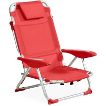 Innov'axe - Fauteuil clic clac des plages polyester fuschia
