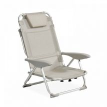 Innov'axe - Fauteuil clic clac des plages en polyester gris