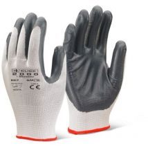 Beeswift Nitrile Palm Coated Polyester Grey - Size Large (Pack of 10)