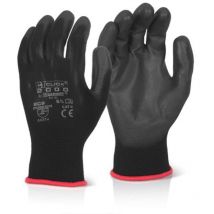 Beeswift PU Coated Glove Black - Size Medium (Pack of 10)