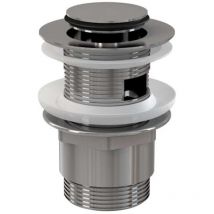 Alcadrain Ablaufventil für die Waschbecken click/clack 5/4' Ganzmetal mit Überlauf, Kleiner Stopfen