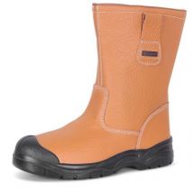 Beeswift Click Lined Steel Toe Scuff Cap Leather Upper Rigger Boots Tan 11 - RBL