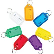 JET - Click Tags Plastic Assorted Colours, Pack of 100