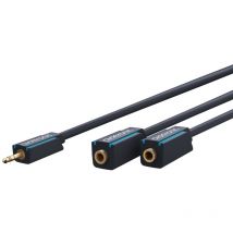 Câble adaptateur aux 3,5 mm, stéréo, Câble Premium 1x jack 3,5 mm mâle 2x jack 3,5 mm femelle 0,1 m Conducteur interne ofc, 0.1 m (70491)