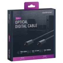 Câble optique Clicktronic Toslink + ad. Cric 5m