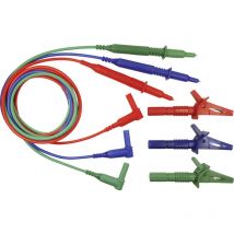 Cliff CIH29917 Sicherheits-Messleitungs-Set Stecker 4 mm Prüfspitze 1.50 m Blau, Grün, Rot 1 St.