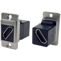 Cliff - CP30788M Adattatore hdmi Presa Nickel, Nero 1 pz.