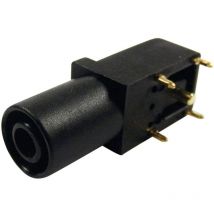 FCR7350B Presa di sicurezza da laboratorio Presa angolata ø perno: 4 mm Nero 1 pz. - Cliff