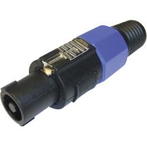 Cliff - FM1245 Lautsprecher-Steckverbinder Stecker, gerade Polzahl: 4 Schwarz, Blau 1 St.