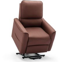 More4homes - clifton electric fabric single motor rise recliner lift mobility tilt chair Brown - Brown