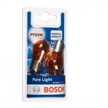 Ampoule clignotant Bosch PY21w Pure Light auto moto 12V 21W BAU15s