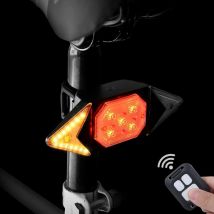 Ersandy - Clignotant pour Vélo avec Télécommande sans Fil, Feu Arrière de Bicyclette avec Clignotant pour Le Cyclisme, Lumière Stroboscopique