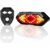 Clignotant Velo et Feu Arrière avec Effets Sonores, Télécommande sans-Fil, 5 Modes d'éclairage différents, Rechargeable, Facile à Installer, Soyez