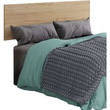 Muebles Pitarch - Clim Testata del letto stile industriale colore rovere Glod Camera da letto matrimoniale 160x50 cm