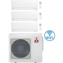 Mitsubishi Electric – Climatiseur Monobloc Inverter 9000 + 9000 + 12000 Btu – Classe A+++ – Wi-fi Intégré – Réfrigérant R32 – Fonctionnement 