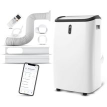 Cool Clima - Climatiseur mobile réversible chaud/froid 16000BTU 4.7KW avec fonction Wifi et télécommande