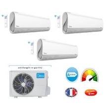 Climatiseur tri split Midea 8200 watts + 2 unités Breezeless 3500 watts + 1 unité Breezeless 2600 watts