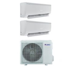 climatizzatore condizionatore gree dual split inverter serie bora plus 12+12 con gwhd(18)nk6oo r-32 wi-fi optional 12000+12000