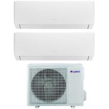climatizzatore condizionatore gree dual split inverter serie pular 12+12 con gwhd(18)nk6no r-32 wi-fi integrato 12000+12000