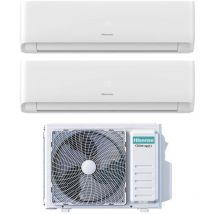 Hisense - climatizzatore condizionatore dual split inverter serie ecosense 12+12 con 2amw52u4rxc r-32 wi-fi integrato 12000+12000