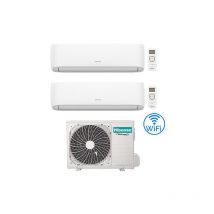 Hisense - Climatizzatore Condizionatore Hi Comfort Wifi R32 Dual Split Inverter 9000 + 9000 btu con u.e. 2AMW52U4RXC Classe a++/a+