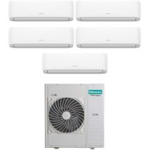 Hisense - climatizzatore condizionatore penta split inverter serie hi-comfort 9+9+9+9+12 con 5amw125u4rta r-32 wi-fi integrato
