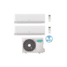 Hisense - Climatizzatore Condizionatore Inverter Energy Ultra Ecosense Wifi R32 Dual Split 9000 + 9000 btu con u.e. 2AMW35U4RGC Classe a++/a+