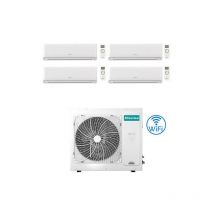 Hisense - Climatizzatore Condizionatore Inverter Energy Ultra Ecosense Wifi R32 Quadri Split 7000 + 7000 + 9000 + 18000 btu con u.e. 4AMW105U4RAA