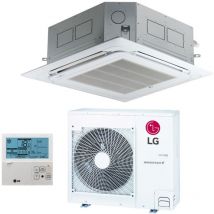 Climatizzatore condizionatore LG cassetta a 4 vie inverter 30000 btu ut30f r-32 wi-fi optional con comando a filo e pannello incluso - novità