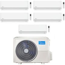Climatizzatore Condizionatore Midea Elegance R32 Penta Split 9000 + 9000 + 12000 + 12000 + 12000 Btu Con U.e. M5oe-42hfn8-q Inverter Classe A++/a+