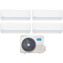 Climatizzatore condizionatore Midea quadri split inverter serie evolution 9+9+12+18 con m40b-36hfn8 r-32 wi-fi optional 9000+9000+12000+18000