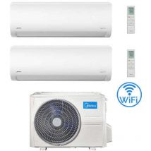 Climatizzatore Condizionatore Midea Xtreme Wifi R32 Dual Split 7000 + 18000 btu con u.e. M2OE-18HFN8-Q inverter Classe a++/a+