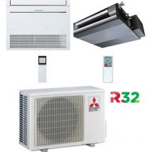 Climatizzatore Condizionatore Mitsubishi Canalizzabile + Console R32 sez-m da + mfz-kt Dual Split Inverter 9000 + 9000 btu con u.e. mxz- 2F42VF