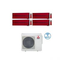 Climatizzatore Condizionatore Mitsubishi Kirigamine Style Wifi R32 Rosso Quadri Split Inverter 9000 + 9000 + 9000 + 9000 btu con u.e. MXZ-4F72VF