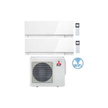 Climatizzatore Condizionatore Mitsubishi Kirigamine Zen Wifi Bianco Dual Split Inverter 12000 + 15000 btu con u.e. MXZ-3F54VF classe a+++ /a++ novitá