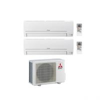 Climatizzatore Condizionatore Mitsubishi Linea Smart R32 msz-hr Dual Split Inverter 12000 + 12000 btu con u.e. MXZ-2HA50VF Classe a++/a+