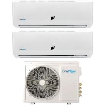 Oneclima - climatizzatore condizionatore dual split inverter serie pro 9+12 con mlt18x2/y24 r-32 wi-fi optional 9000+12000