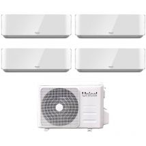 Climatizzatore condizionatore Unical quadri split inverter serie air cristal 10+10+10+10 con kmx4 28he r-32 wi-fi optional 10000+10000+10000+10000