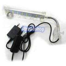 Trade Shop - clip lampe 16 led beleuchtungsbrett für aussen aquarium blau weisses licht 8W -