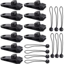 Clip De Bâche Tente, 20 Pièces Pince Bâche, Clips De Tente, Clips De Bâche Résistants, Tarp Clip Auvents, Clips De Tente De Bouche De Crocodile Pour 
