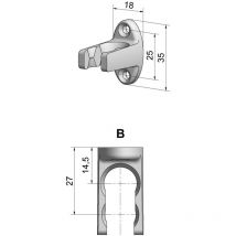 Clip de manivelle bloc baie blanc ral 9016 – Cherubini 759116