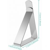 Soleil - Clip para Mantel 6CM: Juego de 12 clips para mantel ajustables de acero inoxidable, ideales para uso en exteriores y fiestas.