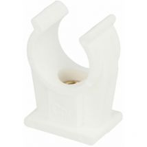Clip p. tuyau pp avec douille laiton M6 simple pour tuyau diamètre 15 mm