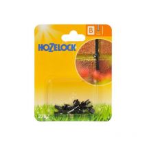 Attache murale en plastique pour fixer le tuyau de 4mm sur un mur et une terrasse (x12) - Hozelock