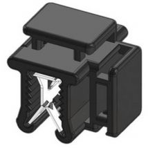 Clip pour bord de tôle enfichable 50121 résistant aux intempéries, stabilisé aux uv, maintien des câbles latéralement au montage, maintien d S325211
