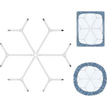 Clip triangulaire robuste pour drap de lit à 6 côtés, sangles élastiques réglables, support de fixation pour bretelles, pinces triangulaires croisées