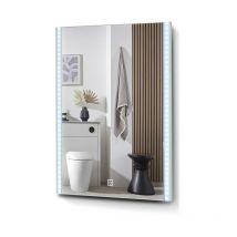 Clipop - Miroir de salle de bain avec lumières led, avec capteur tactile et 3 couleurs dimmable, IP44 Vanité de salle de bain, 60x90cm