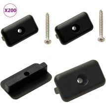 Vidaxl - Clips de fixation et vis 200 pcs Plastique et inox 304 - Clips De Terrasse - Fixations Terrasse - Terrasse Composite - Vis Inox - Système De