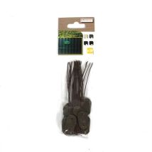 Set de fixation clip 50x fil pour les tapis pare-vue en pvc, marron