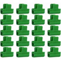 Ahlsen Fixations pour Serre,Lot de 20 Clips De Fixation pour Film De Serre, Plastique Laminé, Clips pour Abris BannièRes, De RangéE De 11 Mm De